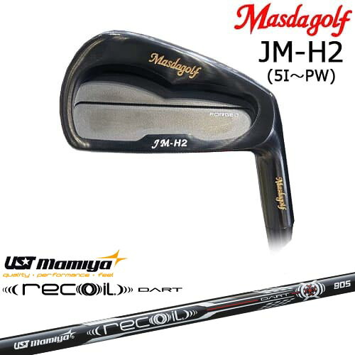 JM-H2 アイアン 6本set(5I-PW) ブラック[5P] マスダゴルフ MASDAGOLF Recoil DART リコイルダートUSTマミヤmamiya
