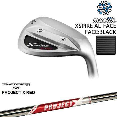 【工房カスタム】XSPIRE AL-FACE ウェッジ フェース：ブラック[WD]ムジークMUZIIK PROJECT X RED プロジェクトエックスレッド TRUE TEMPER