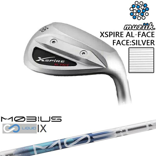 【工房カスタム】XSPIRE AL-FACE ウェッジ フェース：シルバー[WD]ムジークMUZIIK MOBIUS LIQUIDメビウスリキッド IX Design Tuningデザインチューニング｜カスタムクラブ工房 OVDGOLF