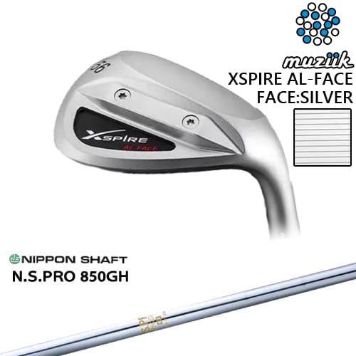 【工房カスタム】XSPIRE AL-FACE ウェッジ フェース：シルバー[WD]ムジークMUZIIK N.S.PRO 850GH 日本シャフト｜カスタムクラブ工房 OVDGOLF