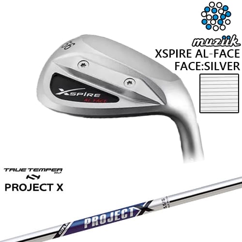 【工房カスタム】XSPIRE AL-FACE ウェッジ フェース：シルバー[WD]ムジークMUZIIK PROJECT XTRUE TEMPER｜カスタムクラブ工房 OVDGOLF