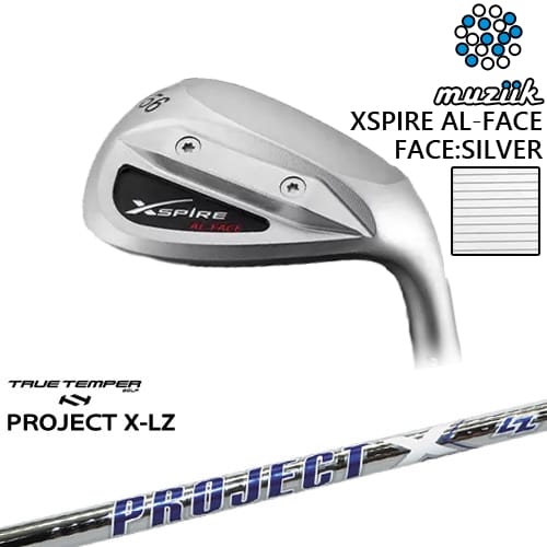 【工房カスタム】XSPIRE AL-FACE ウェッジ フェース：シルバー[WD]ムジークMUZIIK PROJECT X LZ プロジェクトX TRUE TEMPER｜カスタムクラブ工房 OVDGOLF