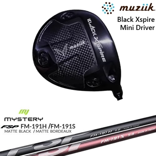 【OVDカスタム】BLACK XSPIRE MINI DRIVER ブラックエクスパイヤー ミニドライバー[FW]ムジークMUZIIK FM-191H FM-191S MYSTERY ミステリー｜カスタムクラブ工房 OVDGOLF