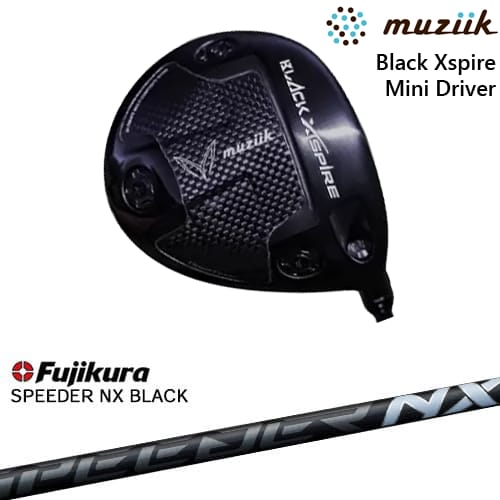 【OVDカスタム】BLACK XSPIRE MINI DRIVER ブラックエクスパイヤー ミニドライバー[FW]ムジークMUZIIK SPEEDER NX BLACK Fujikura フジクラ