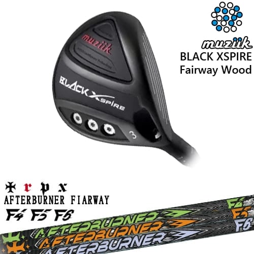 【OVDカスタム】BLACK XSPIRE Fairway Wood フェアウェイウッド[FW]ムジークMUZIIK AFTERBURNER FIARWAY F4F5F6アフターバーナーTRPX