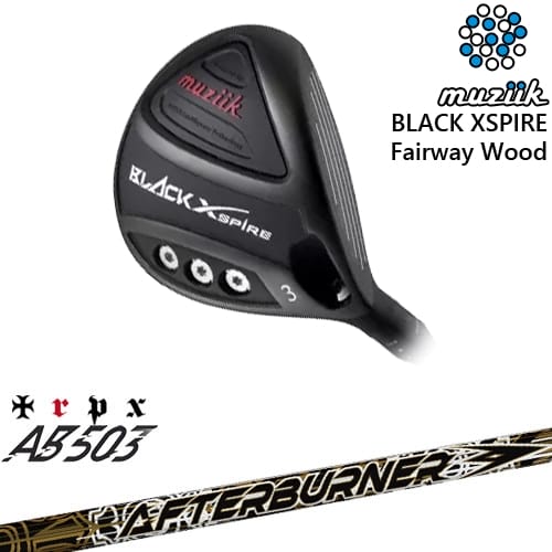 【OVDカスタム】BLACK XSPIRE Fairway Wood フェアウェイウッド[FW]ムジークMUZIIK AFTERBURNER AB503 TRPX｜カスタムクラブ工房 OVDGOLF