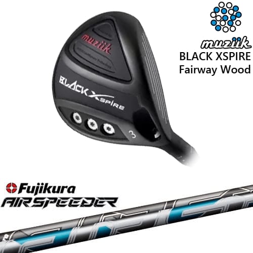 【OVDカスタム】BLACK XSPIRE Fairway Wood フェアウェイウッド[FW]ムジークMUZIIK AIR SPEEDER エアー スピーダー フジクラ Fujikura