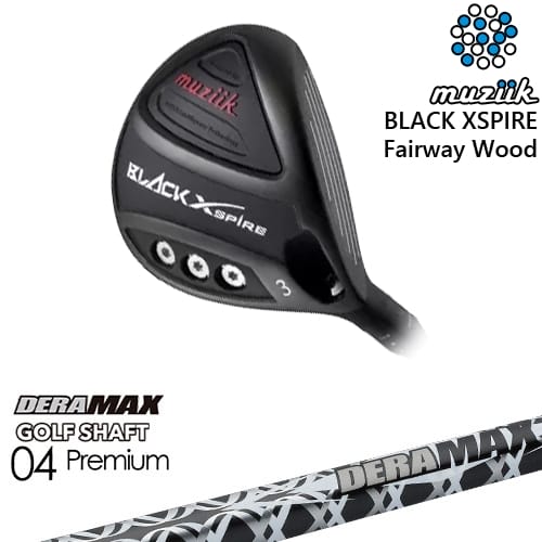 【OVDカスタム】BLACK XSPIRE Fairway Wood フェアウェイウッド[FW]ムジークMUZIIK DERA MAX GOLF SHAFT 04 Premium デラマックス
