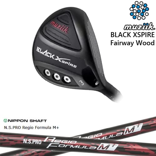 【OVDカスタム】BLACK XSPIRE Fairway Wood フェアウェイウッド[FW]ムジークMUZIIK N.S.PRO Regio Formula M + レジオフォーミュラMプラス｜カスタムクラブ工房 OVDGOLF