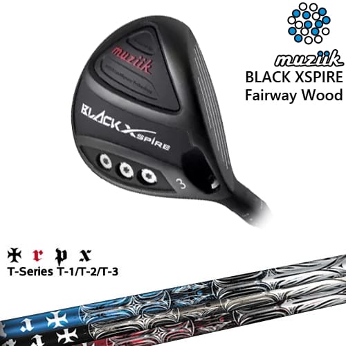 【OVDカスタム】BLACK XSPIRE Fairway Wood フェアウェイウッド[FW]ムジークMUZIIK T-Series ティー1 2 3 TRPX