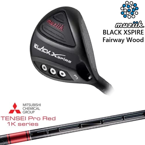 【OVDカスタム】BLACK XSPIRE Fairway Wood フェアウェイウッド[FW]ムジークMUZIIK TENSEI Pro Red 1Kテンセイプロレッド1K 三菱ケミカル