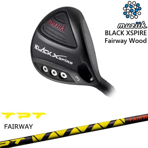 【OVDカスタム】BLACK XSPIRE Fairway Wood フェアウェイウッド[FW]ムジークMUZIIK TPT GOLF フェアウェイウッドシャフト