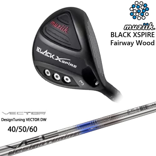 【OVDカスタム】BLACK XSPIRE Fairway Wood フェアウェイウッド[FW]ムジークMUZIIK VECTOR ベクター DW デザインチューニング