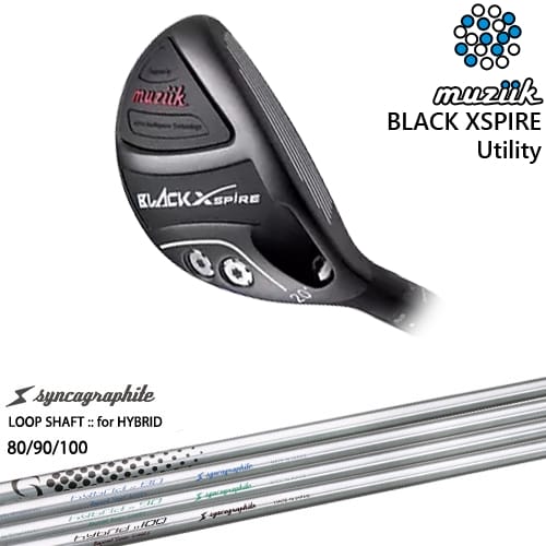【OVDカスタム】BLACK XSPIRE Utility ユーティリティ[UT]ムジークMUZIIK LOOP SHAFT：：for HYBRID 80/90/100 シンカグラファイト｜カスタムクラブ工房 OVDGOLF