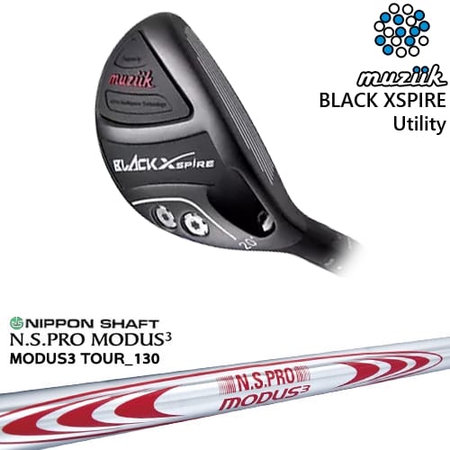 【OVDカスタム】BLACK XSPIRE Utility ユーティリティ[UT]ムジークMUZIIK N.S.PRO MODUS3 TOUR 130 日本シャフト