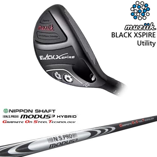【OVDカスタム】BLACK XSPIRE Utility ユーティリティ[UT]ムジークMUZIIK N.S.PRO MODUS3 HYBLID モーダスハイブリッド日本シャフト｜カスタムクラブ工房 OVDGOLF