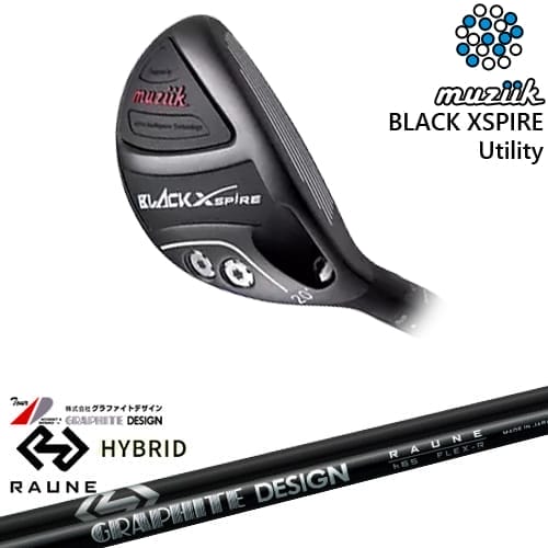 【OVDカスタム】BLACK XSPIRE Utility ユーティリティ[UT]ムジークMUZIIK RAUNE HYBRID ラウネ ハイブリッド グラファイトデザイン