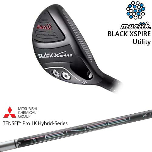 【OVDカスタム】BLACK XSPIRE Utility ユーティリティ[UT]ムジークMUZIIK TENSEI 1K(ワンケー)Pro HYBRID ハイブリッド テンセイ 三菱ケミカル｜カスタムクラブ工房 OVDGOLF