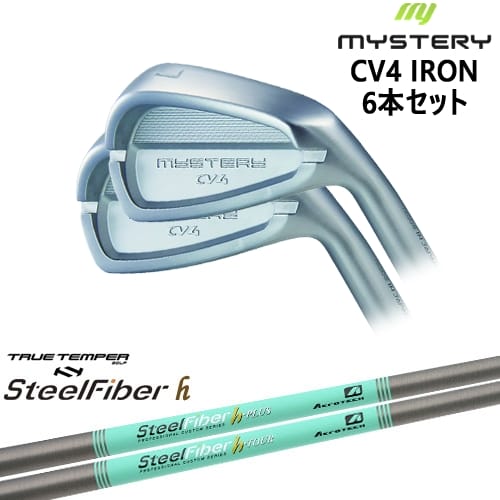 【OVDカスタム】MYSTERY CV4 アイアン6本set(5I-PW/6I-46) 軟鉄鍛造[5P]ミステリーMYSTERY スチールファイバーh(パラレル) SteelFiberTRUE TEMPER