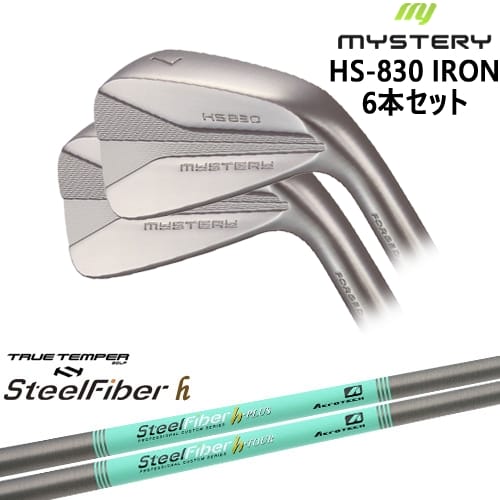 【OVDカスタム】MYSTERY HS-830 アイアン6本set(5I-PW/6I-44)[5P]ミステリーMYSTERY スチールファイバーh(パラレル) SteelFiberTRUE TEMPER