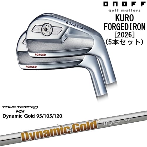 【OVDカスタム】ONOFF KURO(クロ) フォージドアイアン5本set(6I-PW) 2026年モデル[6P]オノフONOFF DynamicGold85 95 105 115 120 ダイナミックゴールドTRUE TEMPER