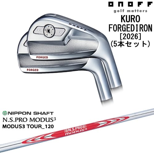【OVDカスタム】ONOFF KURO(クロ) フォージドアイアン5本set(6I-PW) 2026年モデル[6P]オノフONOFF N.S.PRO MODUS3 日本シャフト