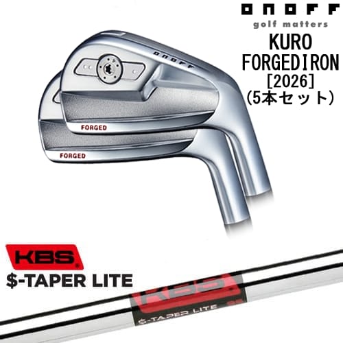 【OVDカスタム】ONOFF KURO(クロ) フォージドアイアン5本set(6I-PW) 2026年モデル[6P]オノフONOFF KBS $-TAPER LITE ( エステーパー ライト )
