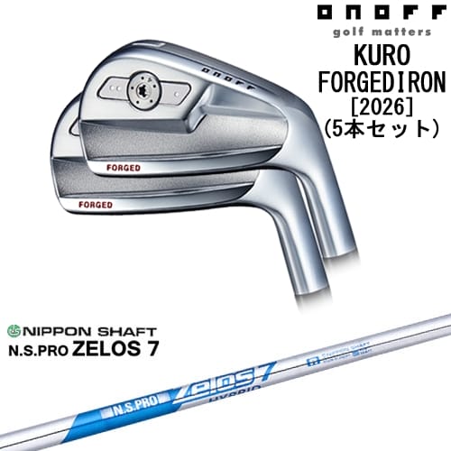 【OVDカスタム】ONOFF KURO(クロ) フォージドアイアン5本set(6I-PW) 2026年モデル[6P]オノフONOFF N.S.PRO ZELOS 7 日本シャフト