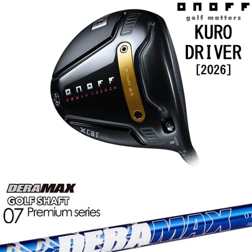 【OVDカスタム】ONOFF KURO(クロ) ドライバー 2026年モデル[DW]オノフONOFF DERA MAX GOLF SHAFT 青デラ 07D デラマックス｜カスタムクラブ工房 OVDGOLF