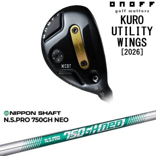 【OVDカスタム】ONOFF KURO(クロ) ユーティリティ ウイングス 2026年モデル[UT]オノフONOFF N.S.PRO 750GH neo 日本シャフト