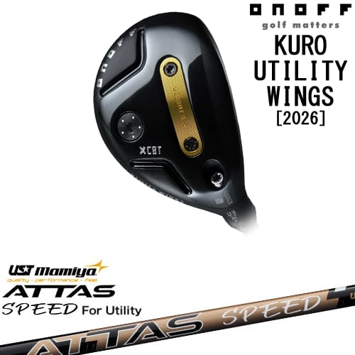 【OVDカスタム】ONOFF KURO(クロ) ユーティリティ ウイングス 2026年モデル[UT]オノフONOFF ATTAS SPEED HY アッタススピード USTマミヤ