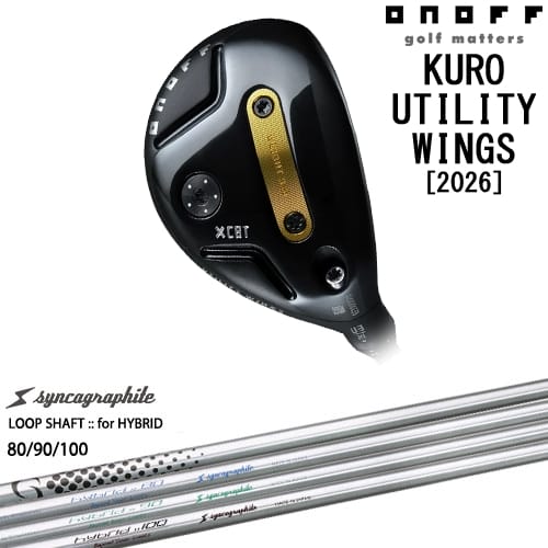 【OVDカスタム】ONOFF KURO(クロ) ユーティリティ ウイングス 2026年モデル[UT]オノフONOFF LOOP SHAFT：：for HYBRID 80/90/100 シンカグラファイト