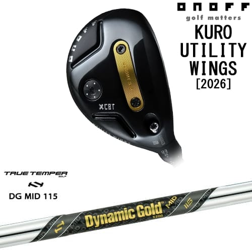 【OVDカスタム】ONOFF KURO(クロ) ユーティリティ ウイングス 2026年モデル[UT]オノフONOFF Dynamic Gold MID 115 TRUE TEMPERトゥルーテンパー｜カスタムクラブ工房 OVDGOLF