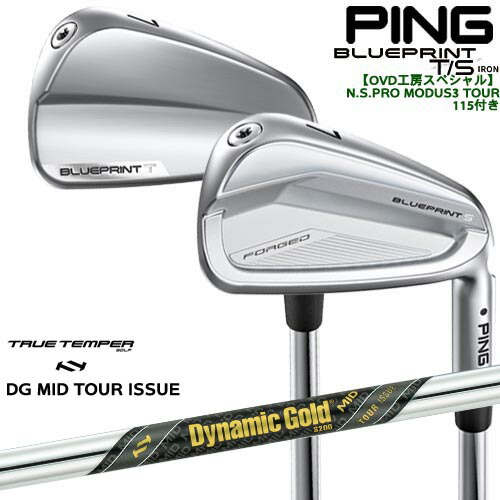 【OVDGOLFオリジナル】純正品をリシャフトPING BLUEPRINT IRON(T/S) ブループリントアイアン6本セット(5I-PW) ピン[5P] Dynamic Gold MID TOUR ISSUE ツアーイシュー TRUE TEMPERトゥルーテンパー