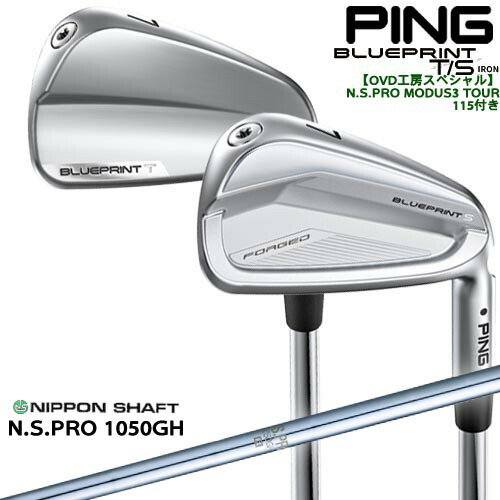 【OVDGOLFオリジナル】純正品をリシャフトPING BLUEPRINT IRON(T/S) ブループリントアイアン6本セット(5I-PW) ピン[5P] N.S.PRO 1050GH 日本シャフト
