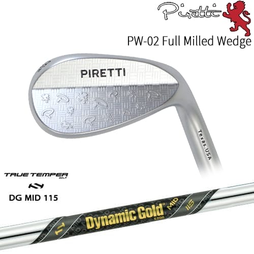 【OVDカスタム】Piretti PW-02 Full Milled ウェッジ[WD]ピレッティPiretti Dynamic Gold MID 115 TRUE TEMPERトゥルーテンパー