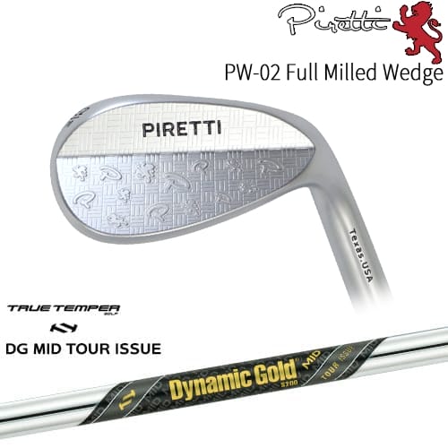 【OVDカスタム】Piretti PW-02 Full Milled ウェッジ[WD]ピレッティPiretti Dynamic Gold MID TOUR ISSUE ツアーイシュー TRUE TEMPERトゥルーテンパー