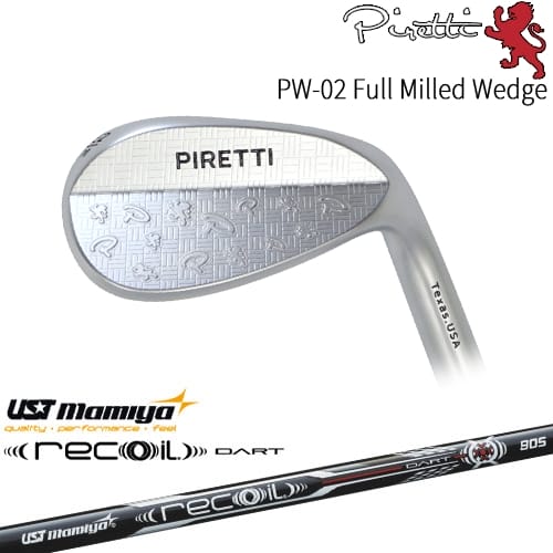 【OVDカスタム】Piretti PW-02 Full Milled ウェッジ[WD]ピレッティPiretti Recoil DART リコイルダートUSTマミヤmamiya