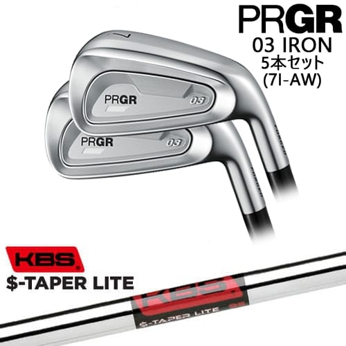 【OVDカスタム】PRGR 03 IRON アイアン5本set(7I-AW) 右用[7A]プロギアPRGR KBS $-TAPER LITE ( エステーパー ライト )