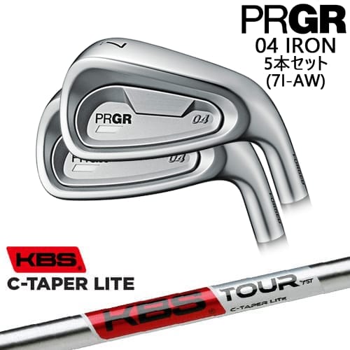 【OVDカスタム】PRGR 04 IRON アイアン5本set(7I-AW) 右用[7A]プロギアPRGR KBS C-TAPER LITE シーテーパー ライト