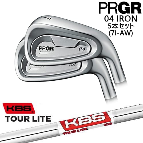 【OVDカスタム】PRGR 04 IRON アイアン5本set(7I-AW) 右用[7A]プロギアPRGR KBS TOUR LITE(ツアー ライト )｜カスタムクラブ工房 OVDGOLF