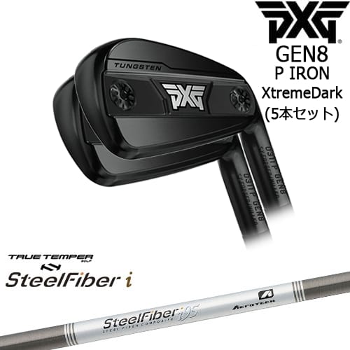 【OVDカスタム】PXG 0311 GEN8 P アイアン5本set(6I-W) XtremeDark(ブラック)[6P]ピーエックスジーPXG スチールファイバーi(パラレル) SteelFiberTRUE TEMPER