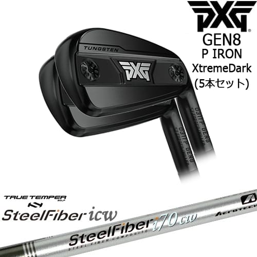 【OVDカスタム】PXG 0311 GEN8 P アイアン5本set(6I-W) XtremeDark(ブラック)[6P]ピーエックスジーPXG スチールファイバーi(テーパー) SteelFiberTRUE TEMPER
