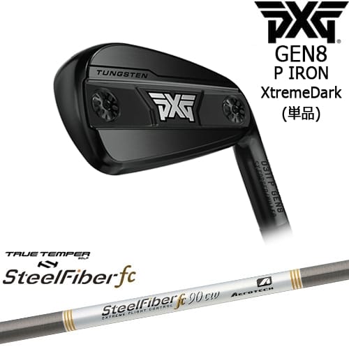 【OVDカスタム】PXG 0311 GEN8 P アイアン単品 XtremeDark(ブラック)[IR]ピーエックスジーPXG スチールファイバーfc(テーパー) SteelFiberTRUE TEMPER｜カスタムクラブ工房 OVDGOLF 30,030円