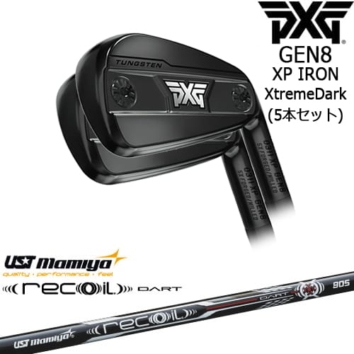 【OVDカスタム】PXG 0311 GEN8 XP アイアン5本set(6I-W) XtremeDark(ブラック)[6P]ピーエックスジーPXG Recoil DART リコイルダートUSTマミヤmamiya