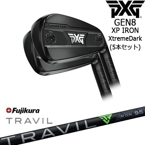 【OVDカスタム】PXG 0311 GEN8 XP アイアン5本set(6I-W) XtremeDark(ブラック)[6P]ピーエックスジーPXG TRAVIL IRON トラビルアイアン Fujikura フジクラ