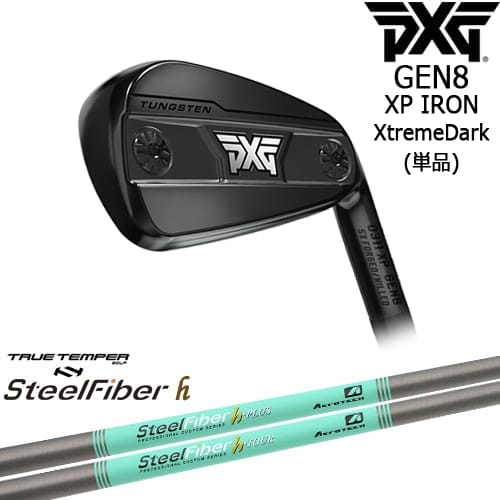 【OVDカスタム】PXG 0311 GEN8 XP アイアン単品 XtremeDark(ブラック)[IR]ピーエックスジーPXG スチールファイバーh(パラレル) SteelFiberTRUE TEMPER