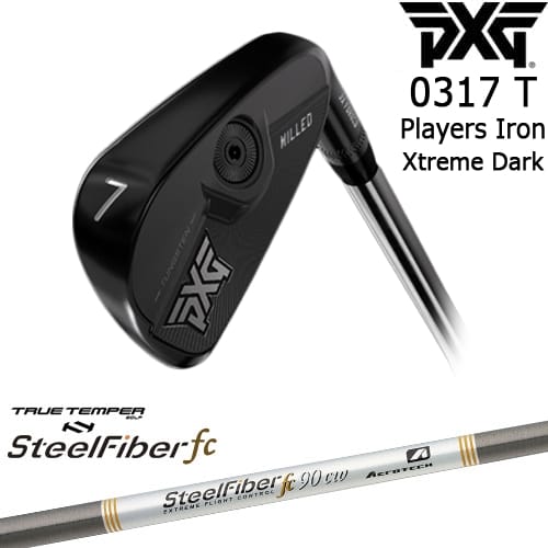 PXG 0317 T プレーヤーズアイアン6本set(5I-PW) XTREME DARK[5P]ピーエックスジーPXG スチールファイバーfc(パラレル) SteelFiberTRUE TEMPER｜カスタムクラブ工房 OVDGOLF