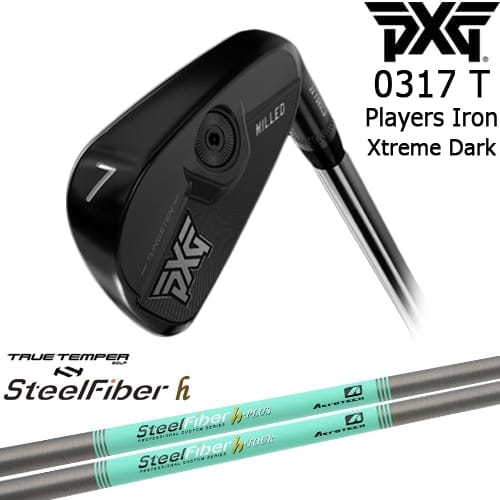 PXG 0317 T プレーヤーズアイアン6本set(5I-PW) XTREME DARK[5P]ピーエックスジーPXG スチールファイバーh(パラレル) SteelFiberTRUE TEMPER｜カスタムクラブ工房 OVDGOLF
