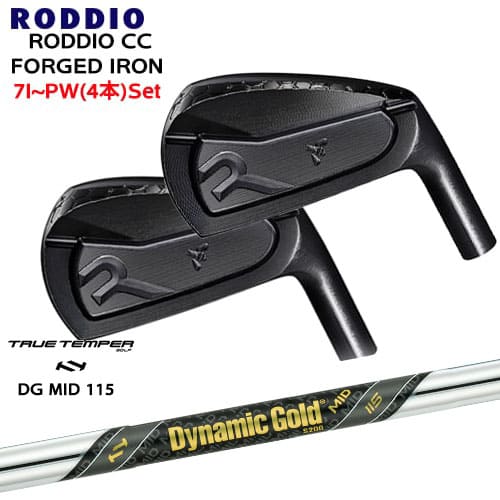 RODDIO CC FORGED IRON(DLCオプション ブラック) アイアン4本セット(7I～PW) Dynamic Gold MID 115 TRUE TEMPERトゥルーテンパー[7P]｜カスタムクラブ工房 OVDGOLF
